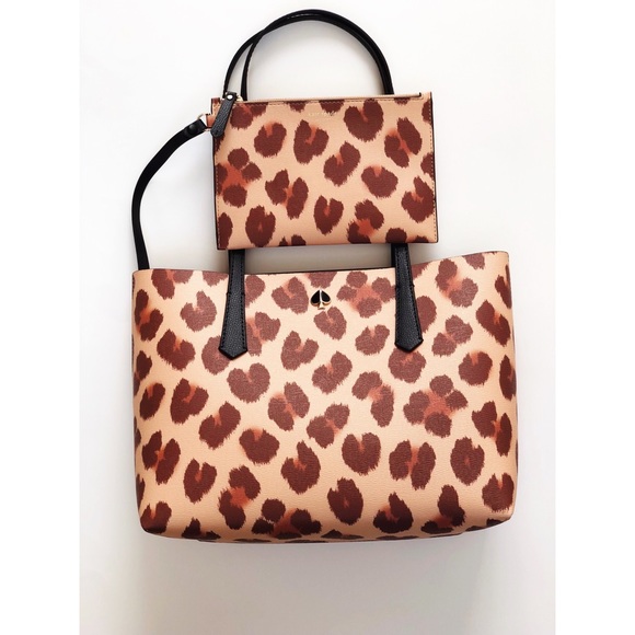 kate spade molly leopard tote
